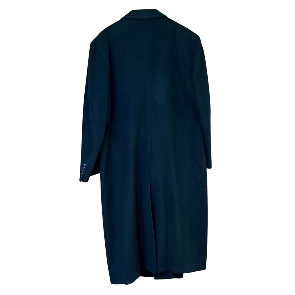 Bloomingdale's Loro Piana 100% Cashmere Double Breasted Overcoat Black 46R USA‎ - Picture 3 of 16